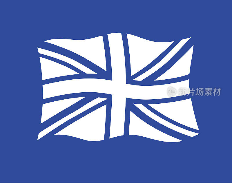 UK, United Kingdom，英国国旗的平面图标。